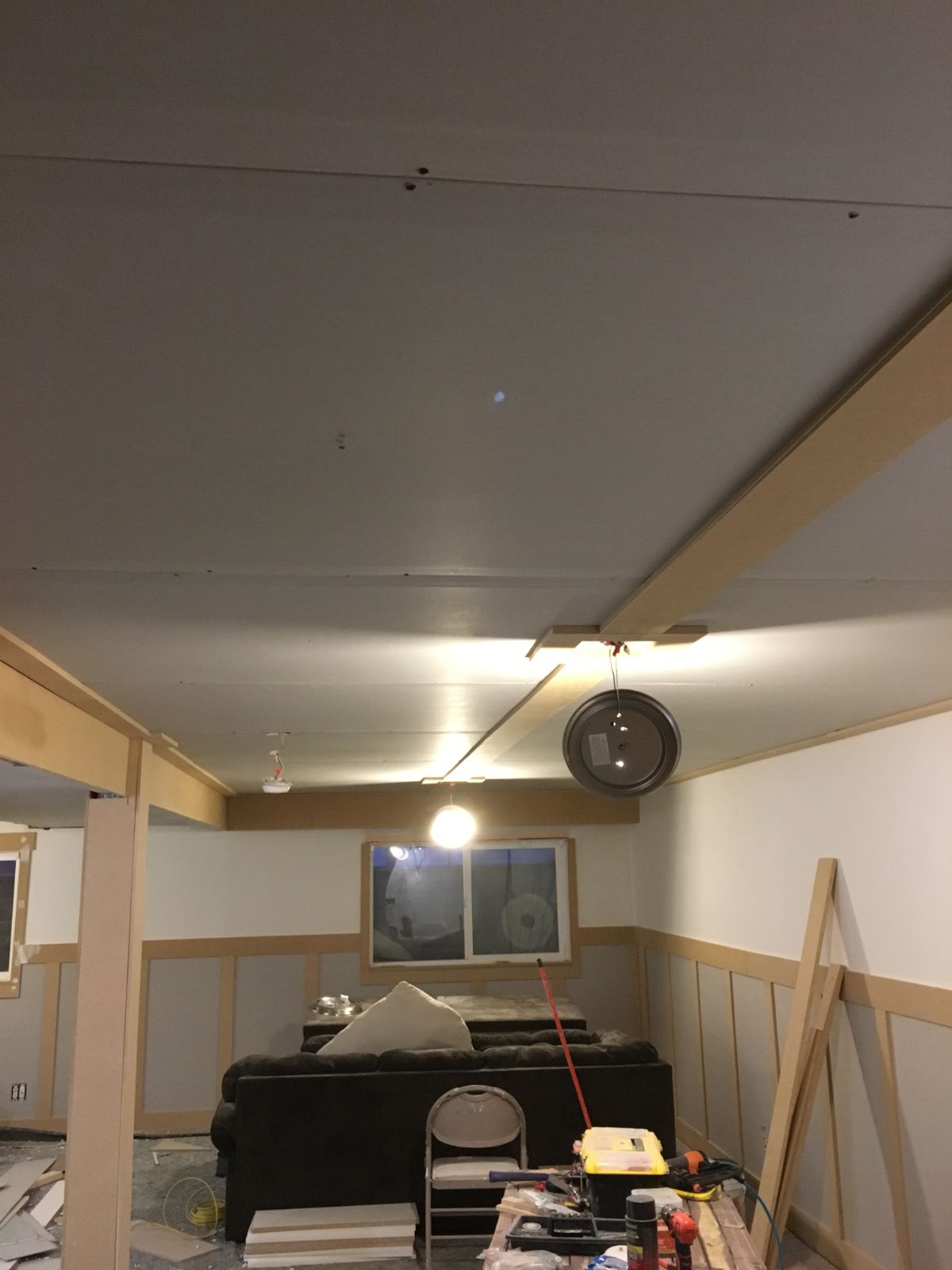 Start of the ceiling